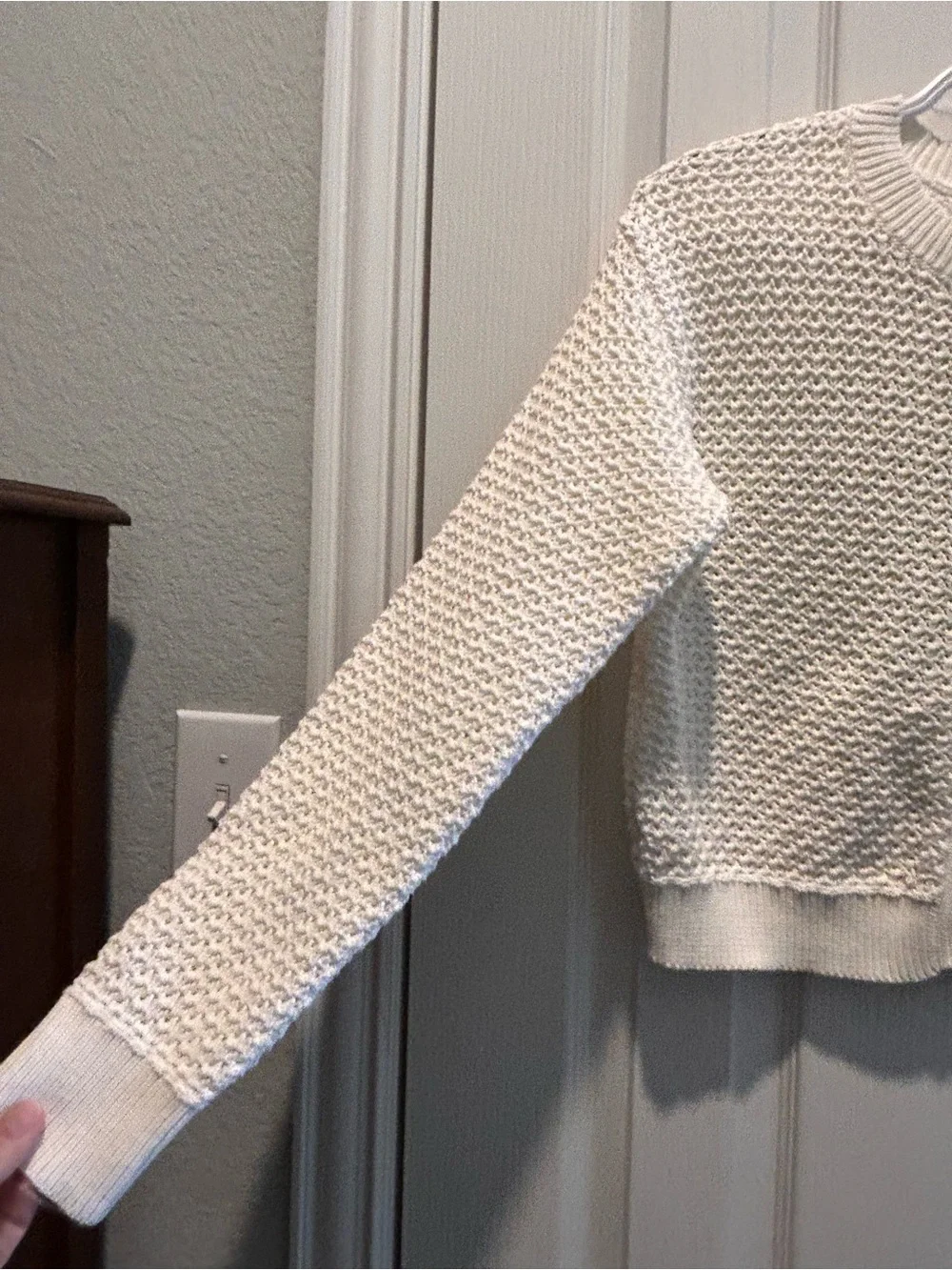 J. Crew Cream Textured Knit Button-Up Cardigan